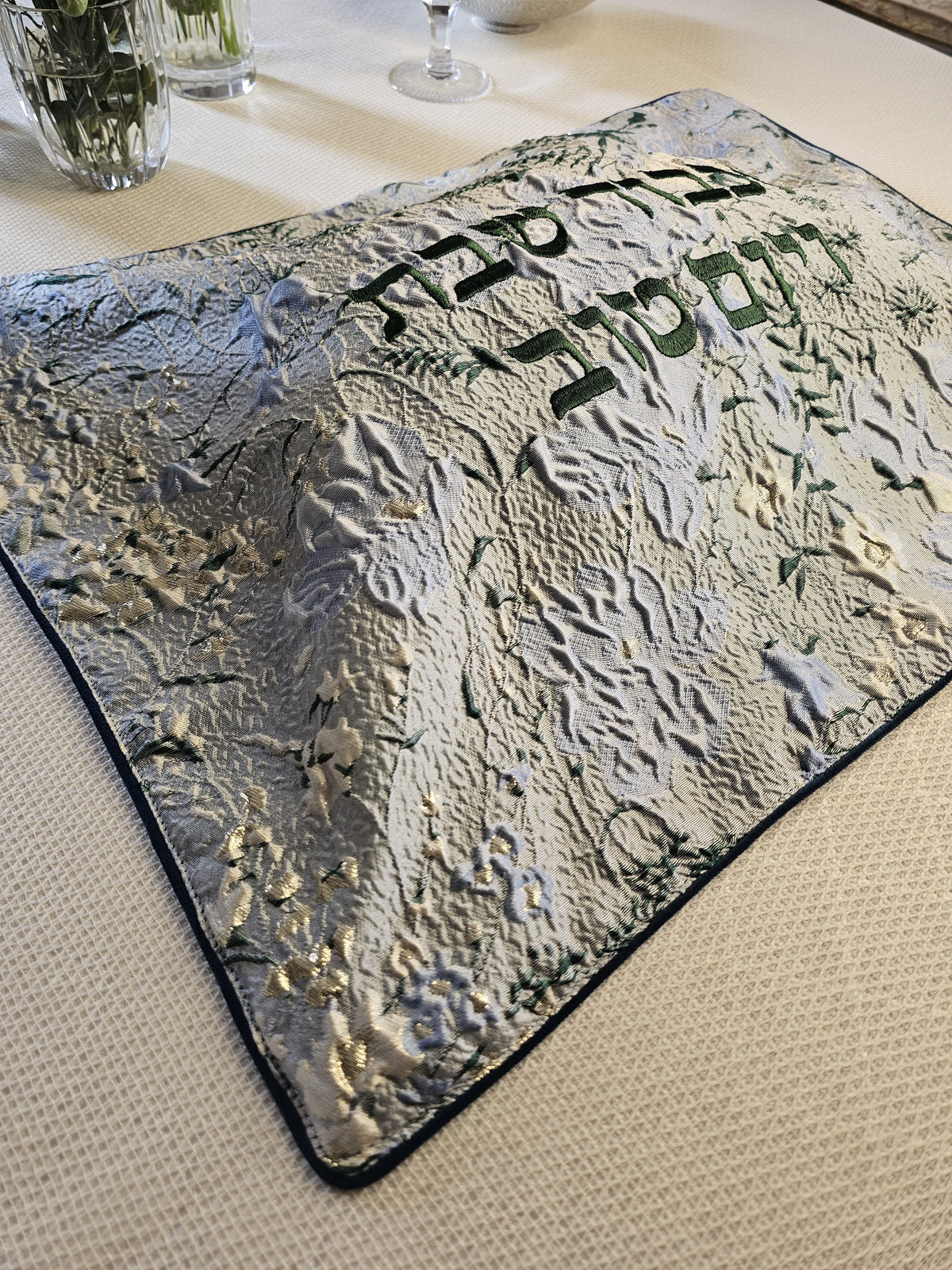 Pearled forest Challah cover