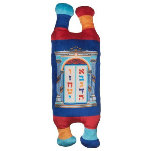 Soft cloth Sefer Torah for children, embroidered aron kodesh design | MitzvahArt