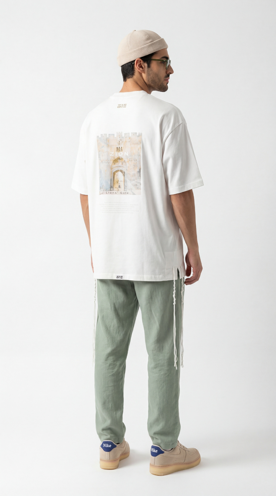 Remember Zion oversize tzitzit shirt - styled look | 613 by MitzvahArt