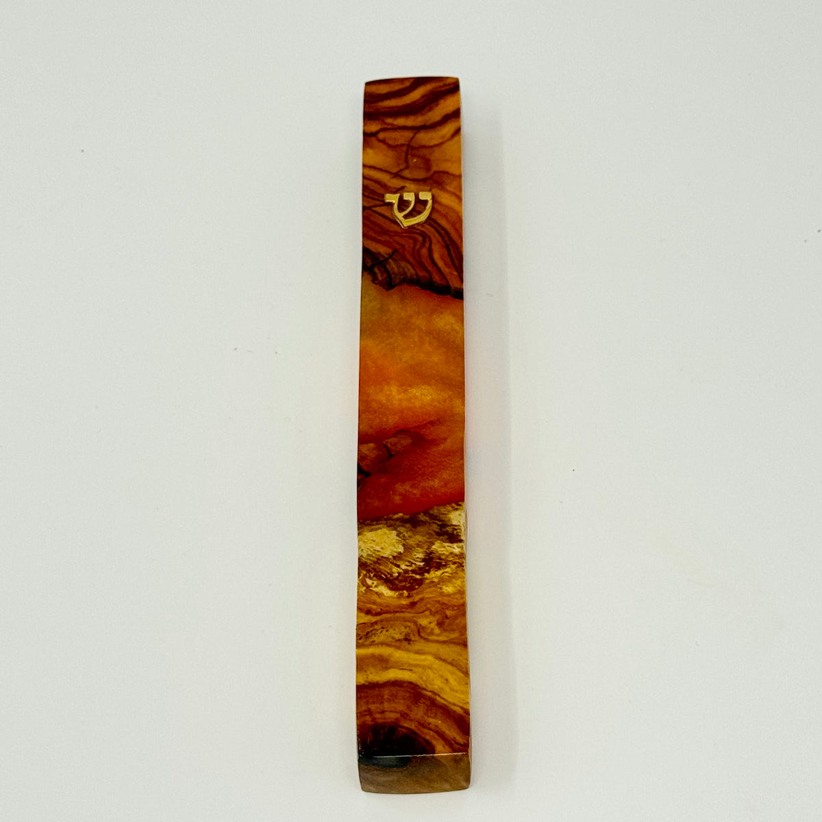 Premium mezuzah case No. 4, side view, 15 cm | MitzvahArt