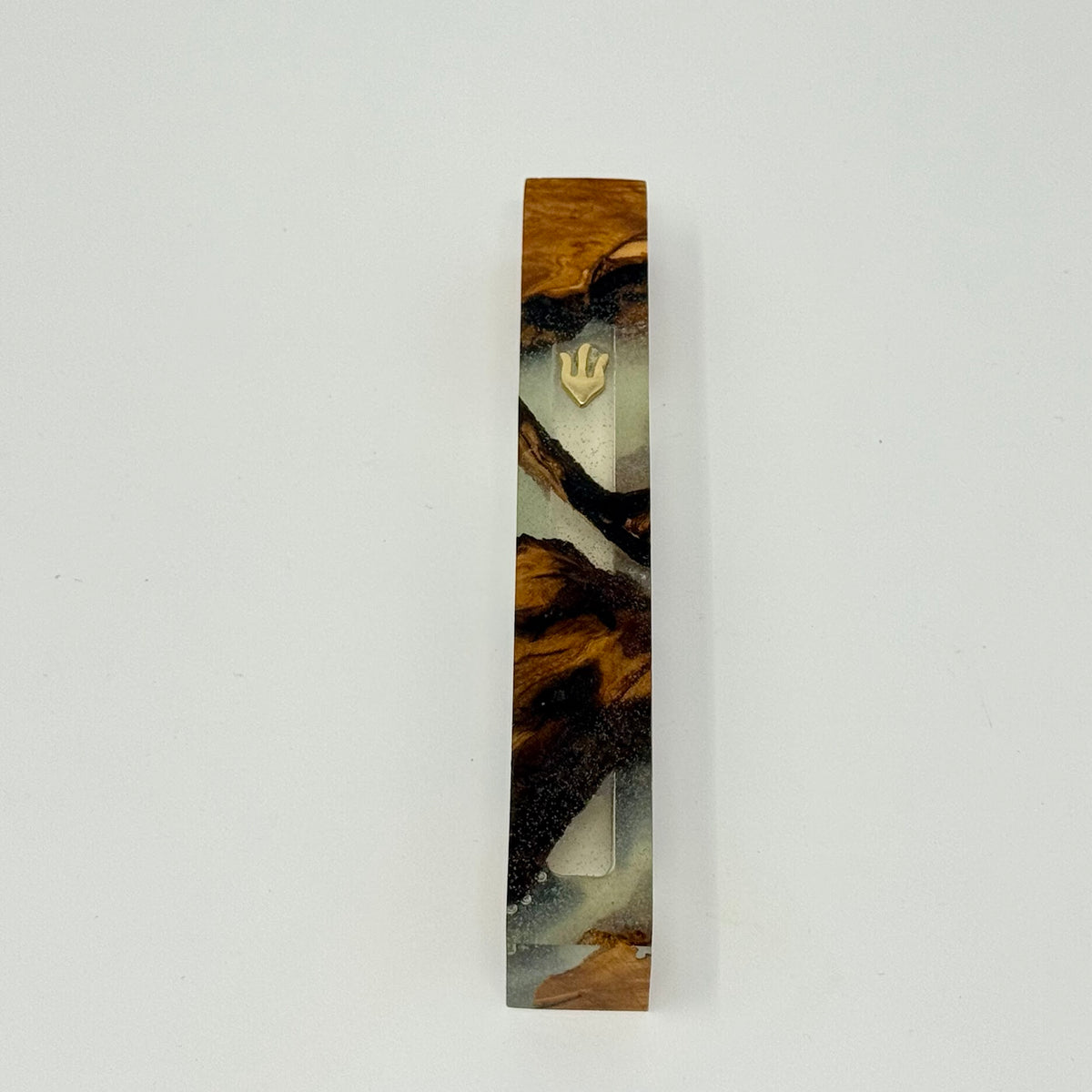 Premium mezuzah case No. 1, side view, 12 cm | MitzvahArt