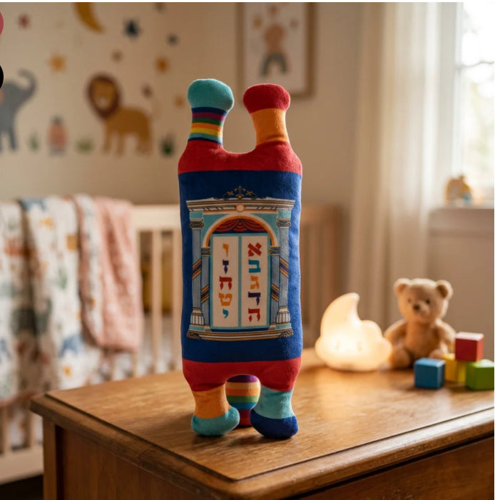 Plush cloth Sefer Torah standing in a child's room | MitzvahArt