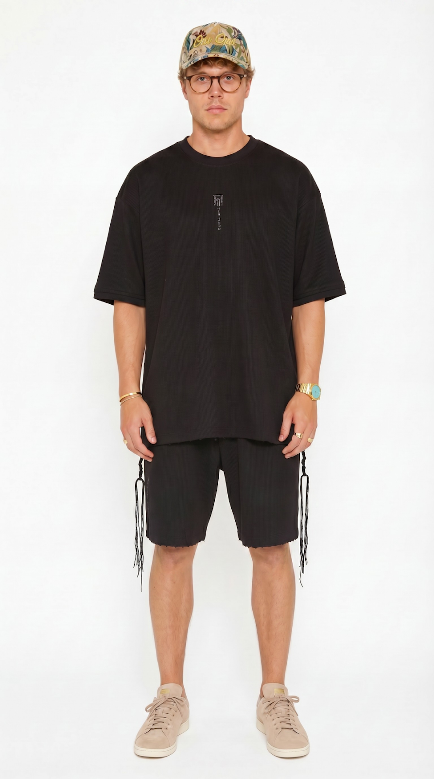 Eternal Temple tzitzit shirt in black - back print detail | 613 by MitzvahArt