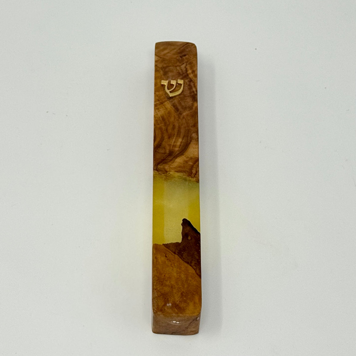 Premium mezuzah case No. 3, side view, 12 cm | MitzvahArt