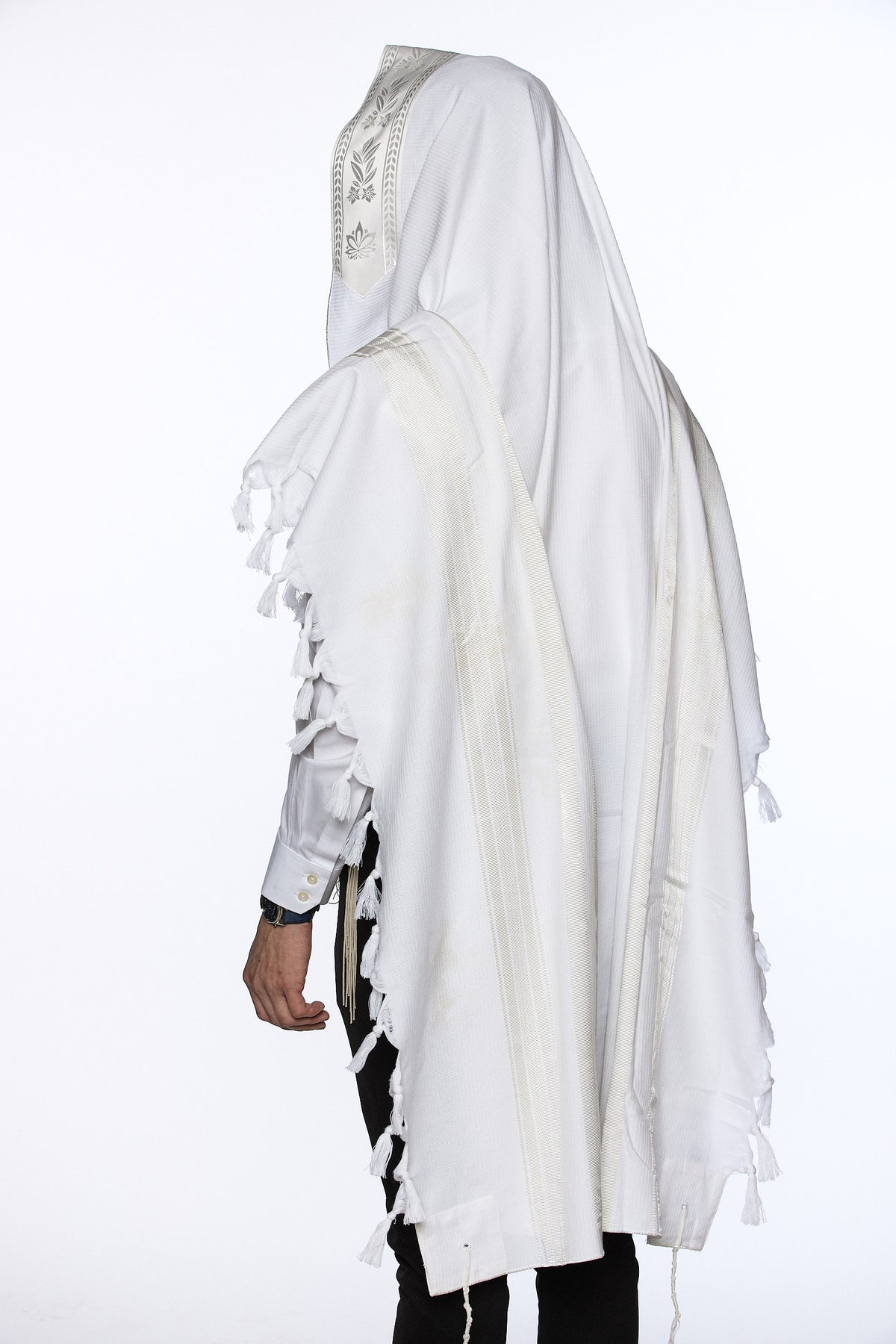 Tallit Chatanim cotton tallit, full drape | MitzvahArt