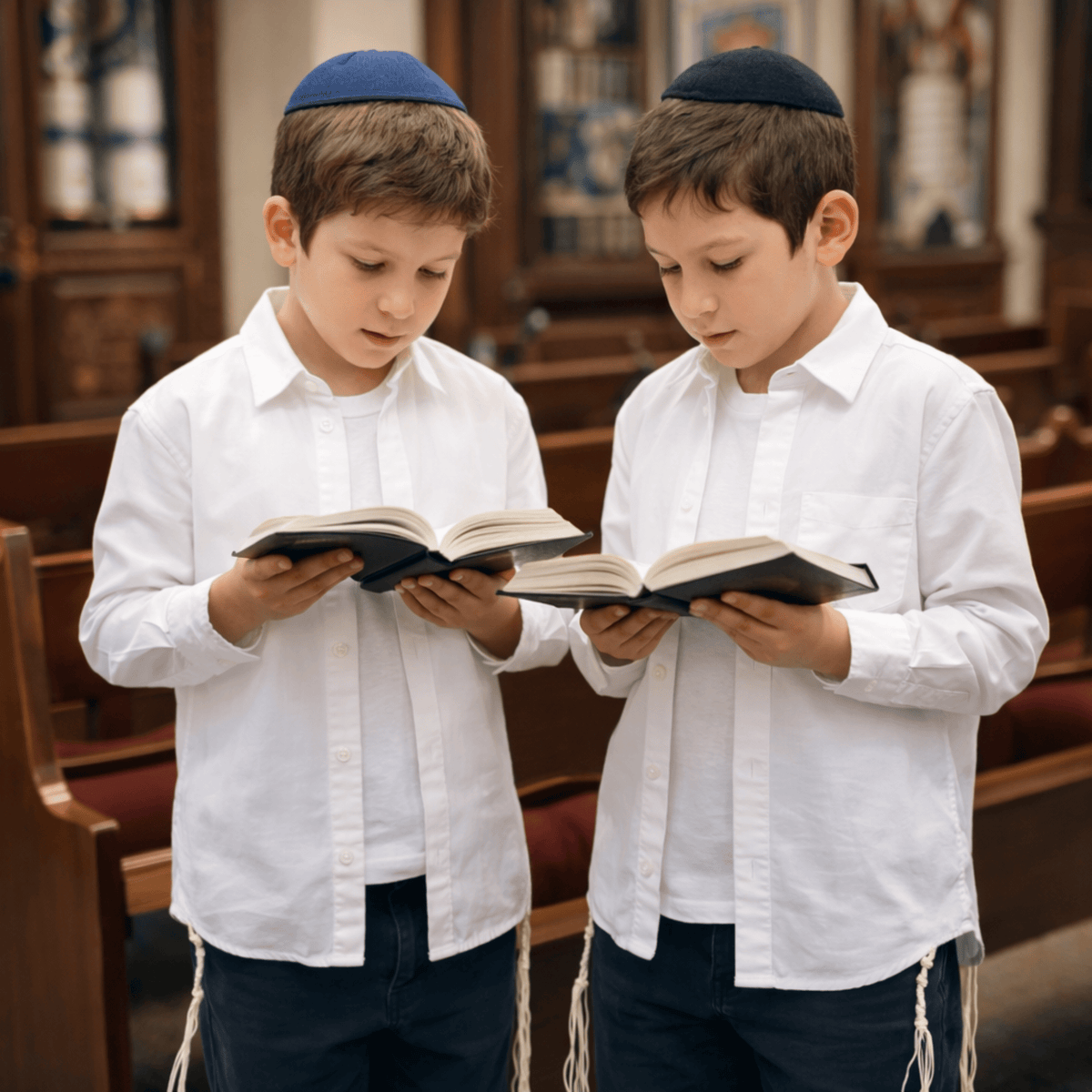 Kids Cotton Tzitzit T-Shirt - Mitzvah Art (5)