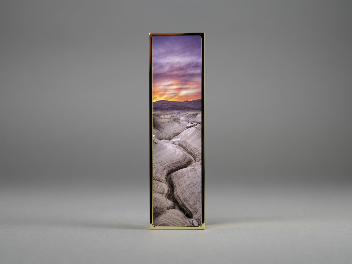 Ablaze Mezuzah, close view of the photographic image | MitzvahArt