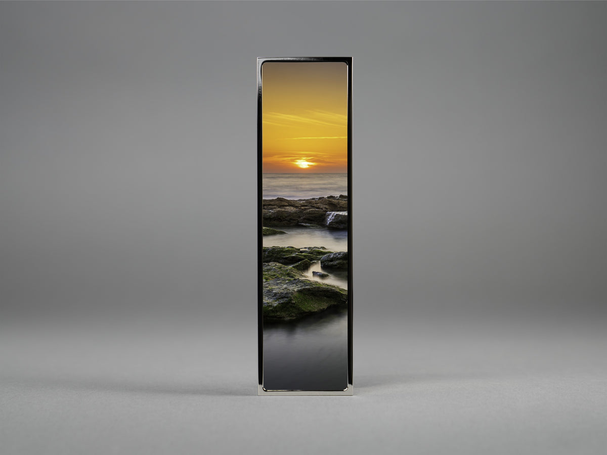 Immersed Mezuzah, side profile of the brass case | MitzvahArt