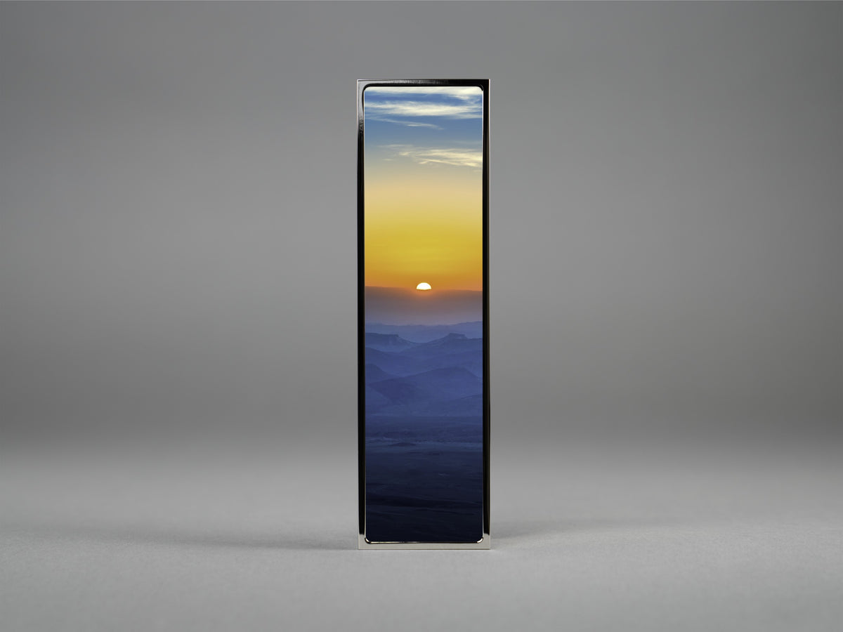 Redemption Mezuzah, side profile of the brass case | MitzvahArt