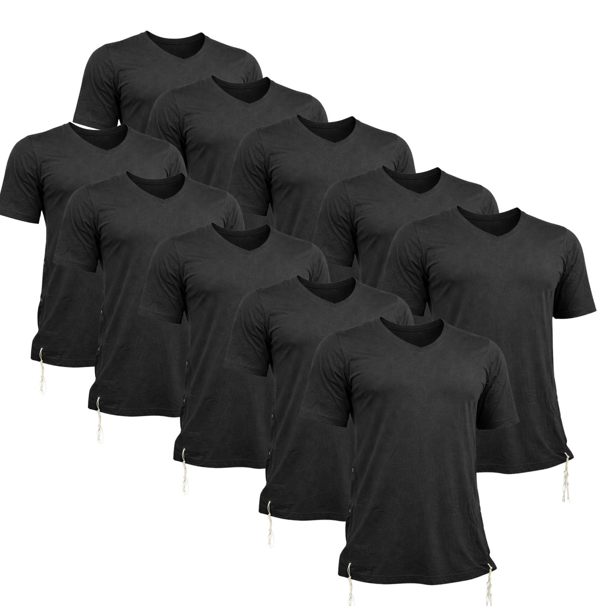 Men Cotton Tzitzit T-Shirt with Sleeves Pack - Mitzvah Art (18)