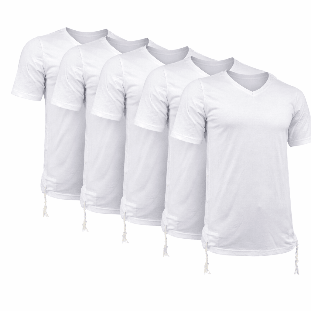 Men Cotton Tzitzit T-Shirt with Sleeves Pack - Mitzvah Art (11)