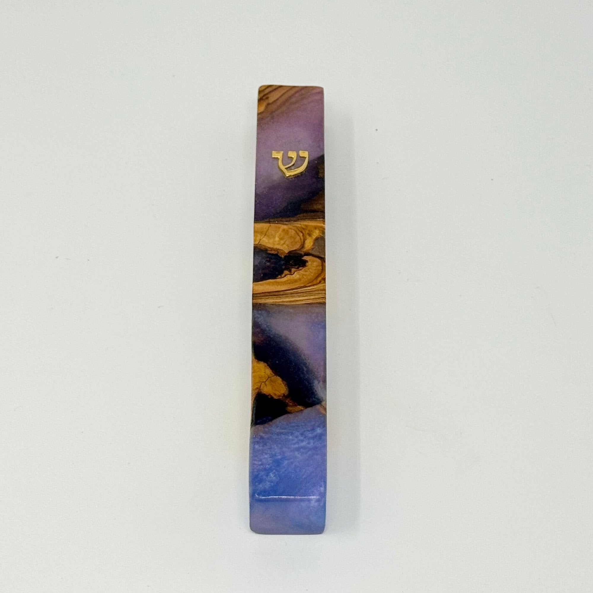 Premium mezuzah case No. 2, side view, 12 cm | MitzvahArt
