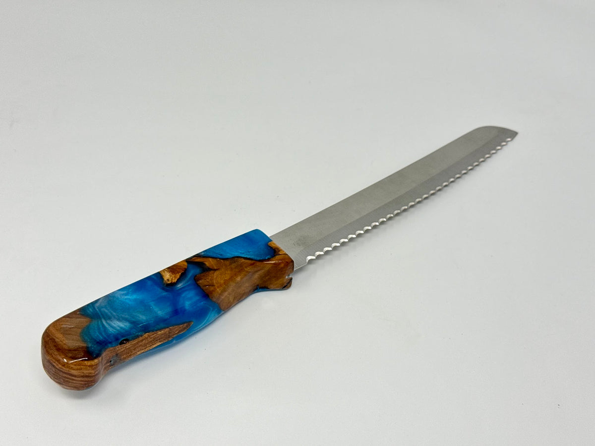 Rekia HaShamayim challah knife No. 4, detail of the handle | MitzvahArt