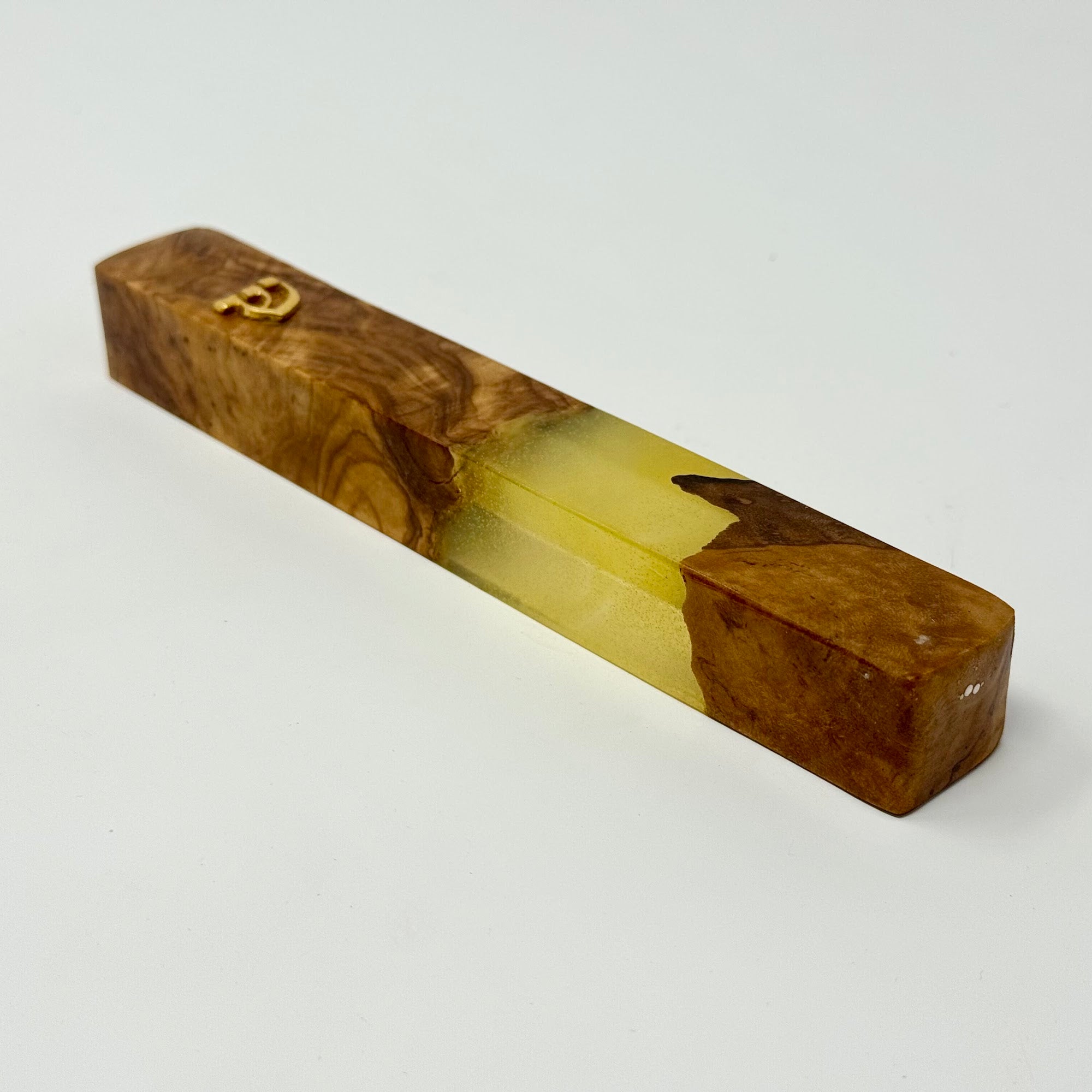 Premium mezuzah case No. 3, reverse view, 12 cm | MitzvahArt