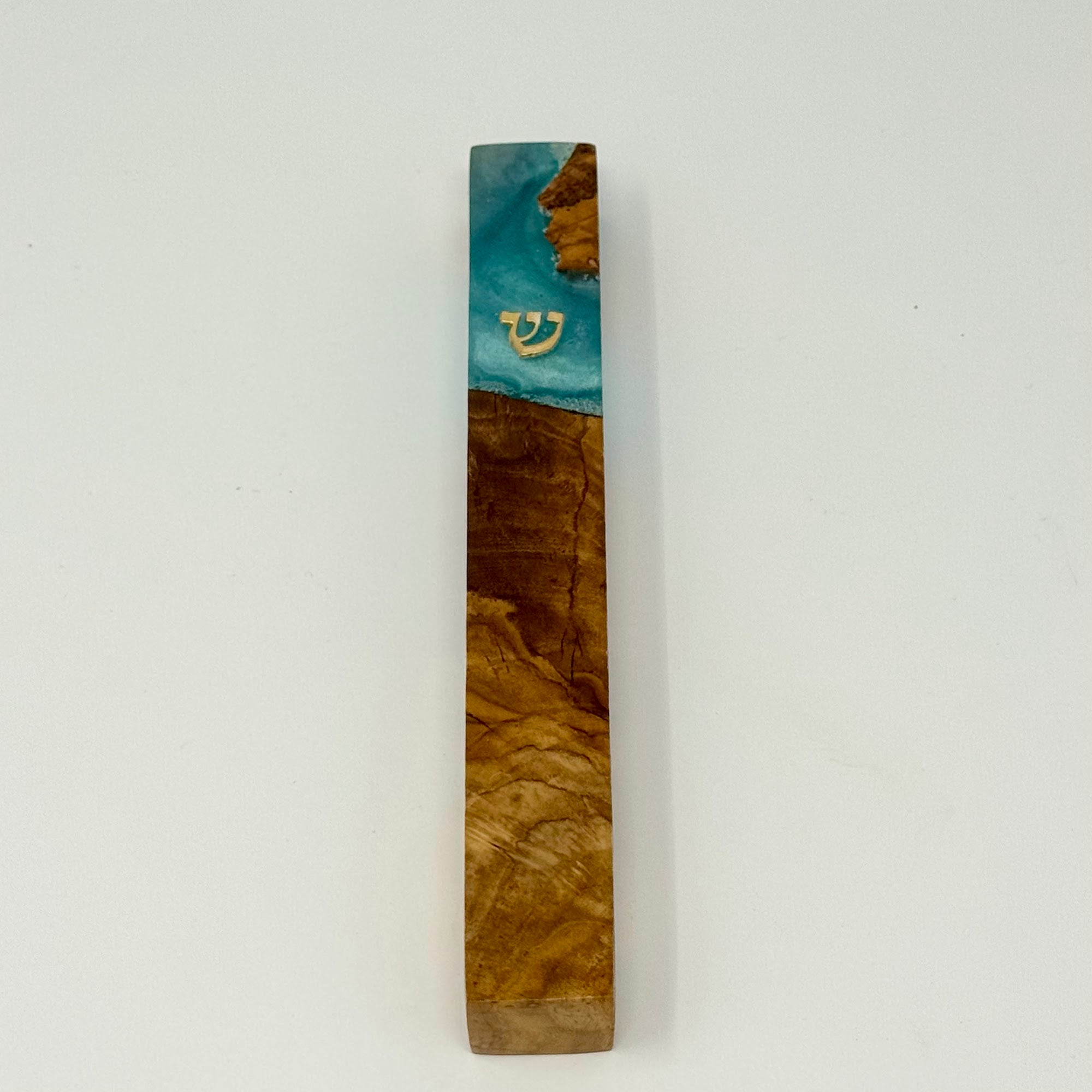 Premium mezuzah case No. 3, side view, 15 cm | MitzvahArt
