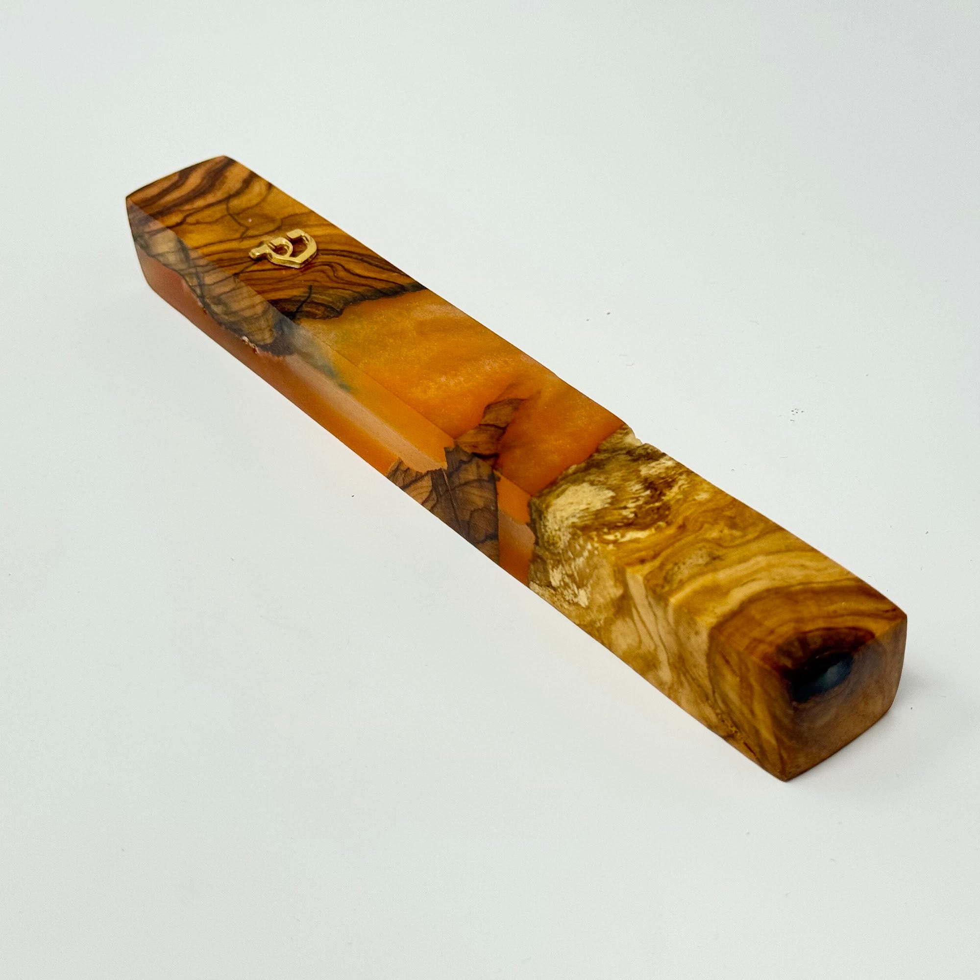 Premium mezuzah case No. 4, reverse view, 15 cm | MitzvahArt