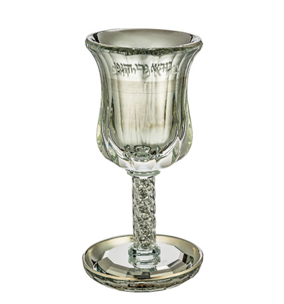 Crystal Kiddush Cup 16 cm – Stemmed | Handcrafted Judaica, MitzvahArt