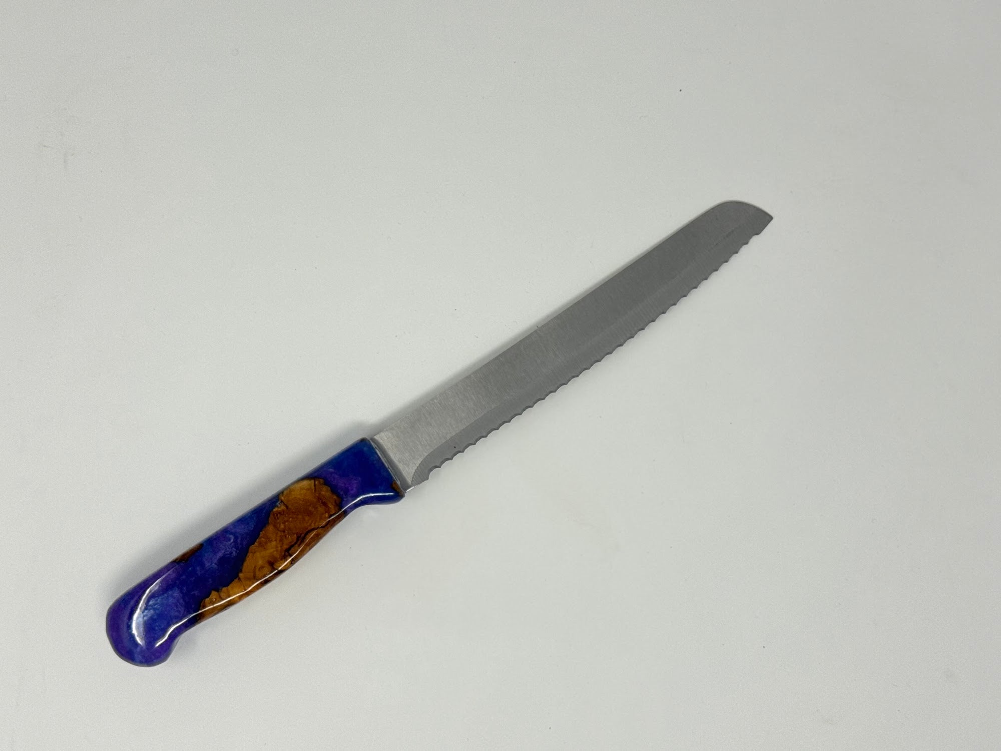 Anvei HaGefen challah knife No. 2, side view with stainless steel blade | MitzvahArt