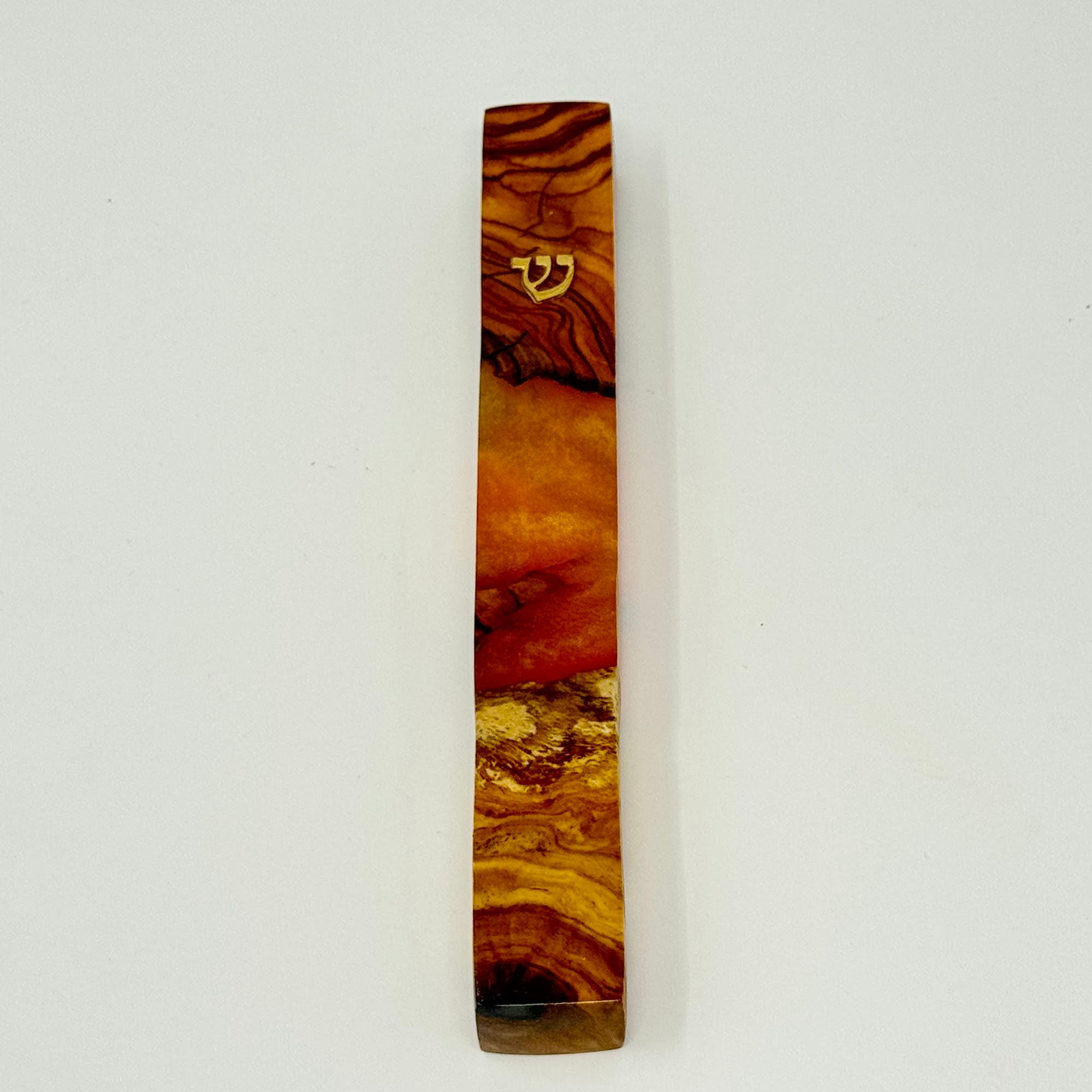 Premium mezuzah case No. 4, side view, 15 cm | MitzvahArt