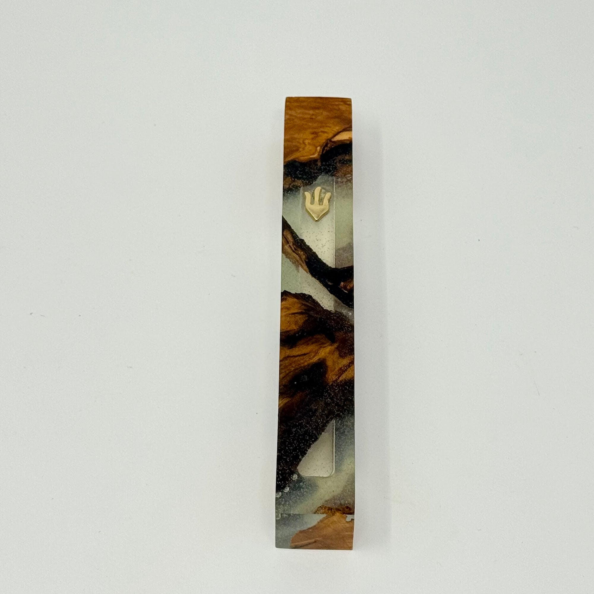 Premium mezuzah case No. 1, side view, 12 cm | MitzvahArt