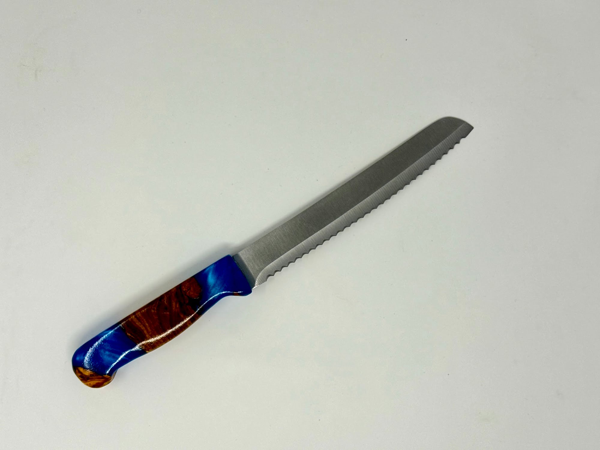 Rekia HaShamayim challah knife No. 2, side view with stainless steel blade | MitzvahArt