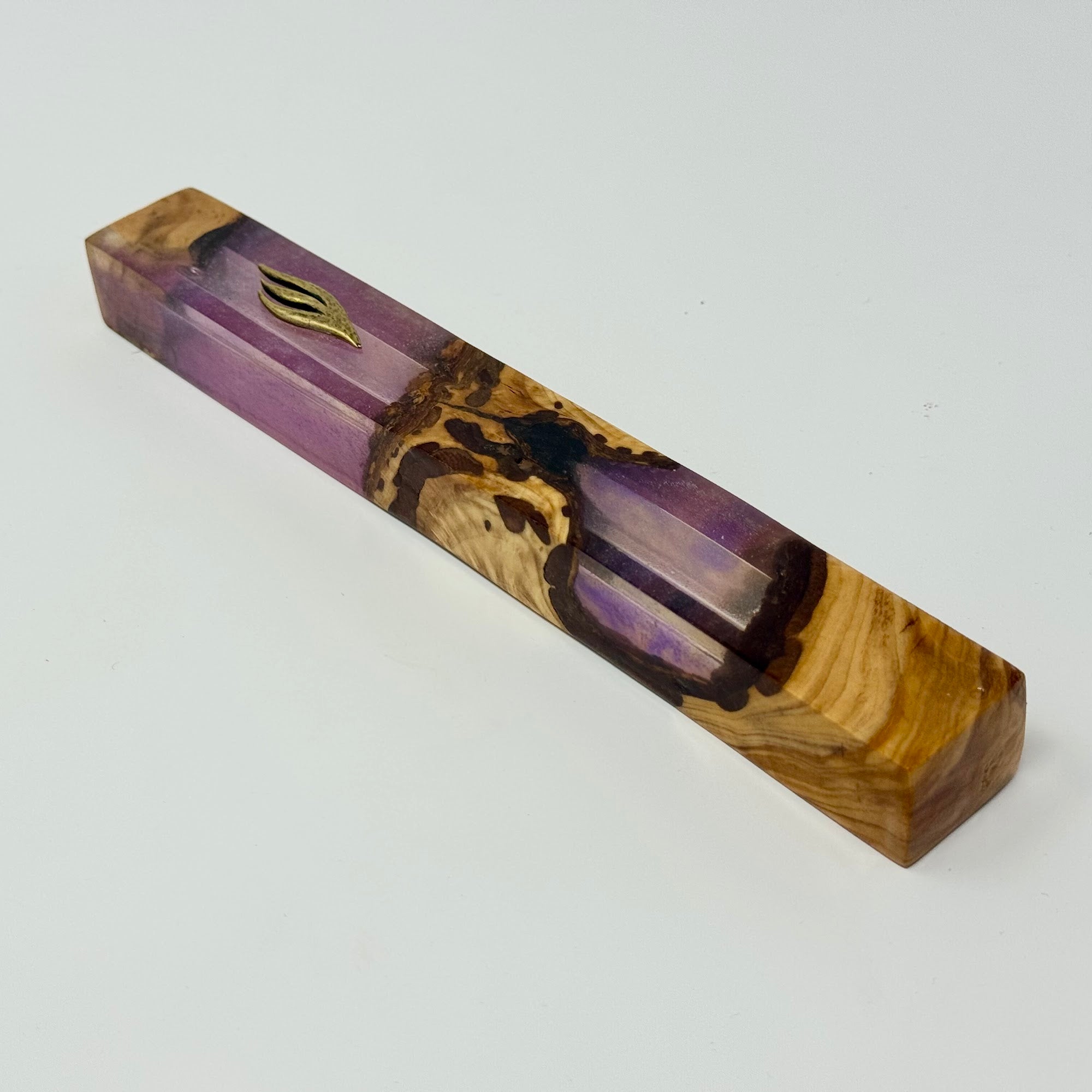 Premium mezuzah case No. 5, reverse view, 15 cm | MitzvahArt