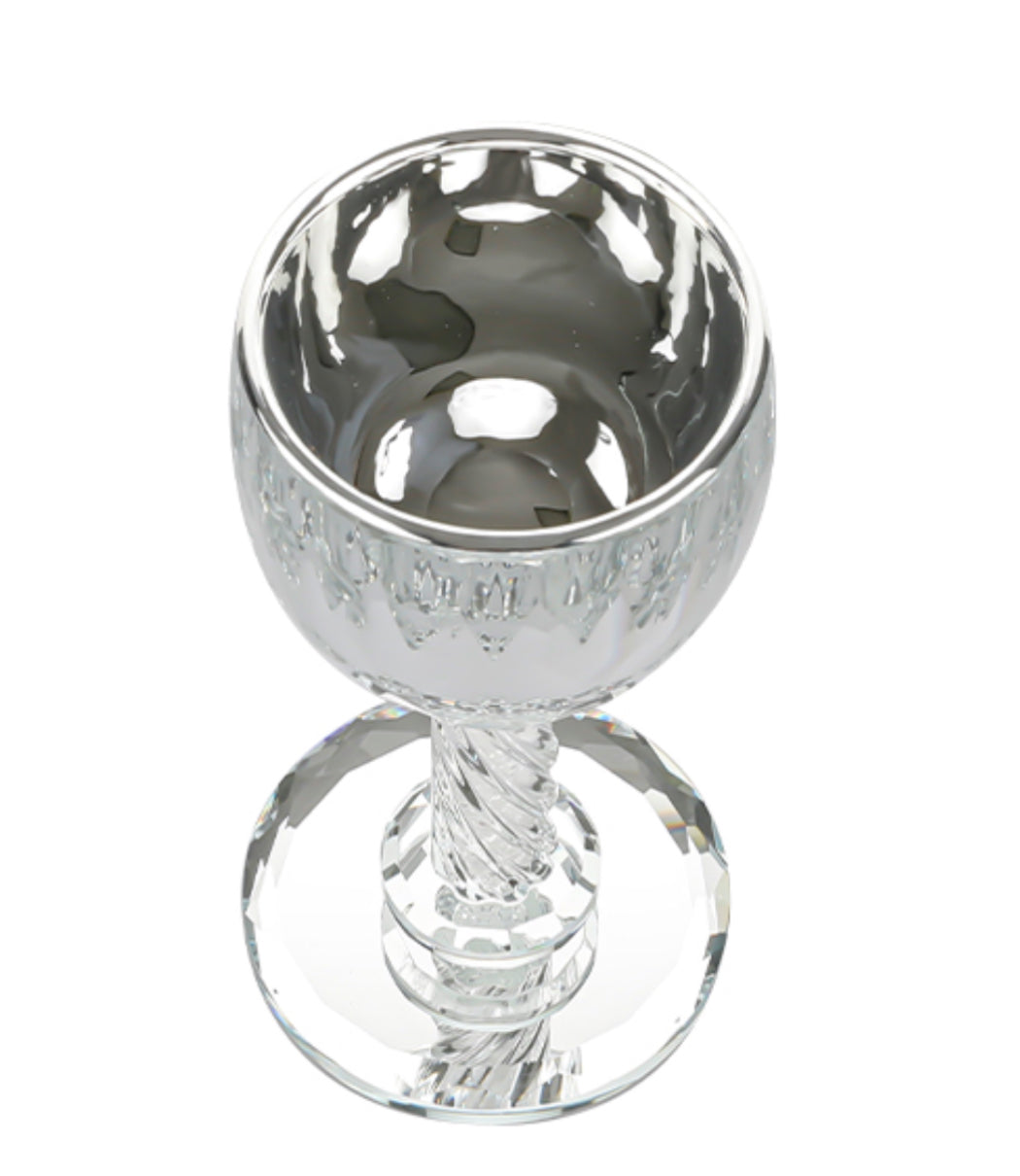 Crystal Kiddush Cup 16 cm – Stemmed — view 2 | MitzvahArt