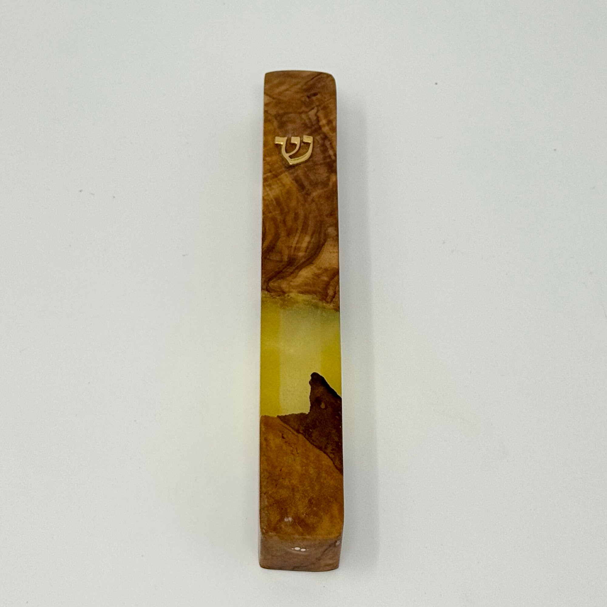 Premium mezuzah case No. 3, side view, 12 cm | MitzvahArt