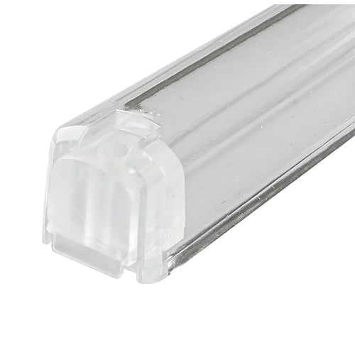 Plastic Mezuzah Case With Rubber Cork 12 Cm- With Silver Shin