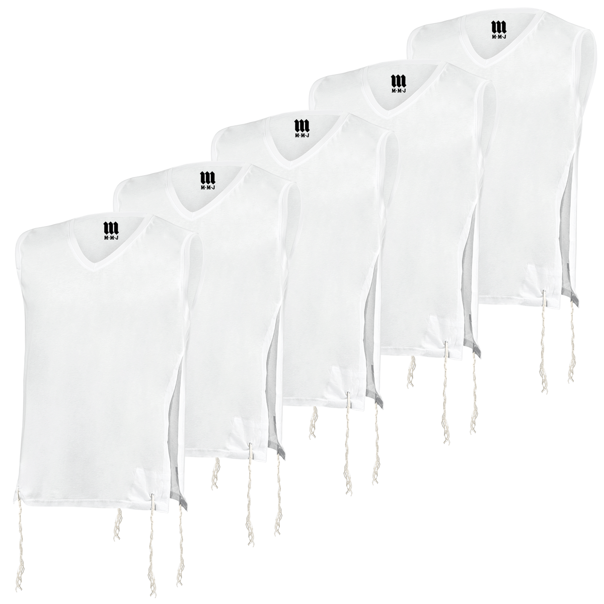 Chabad Tzitzit T-Shirt V-Neck Pack - Mitzvah Art (8)