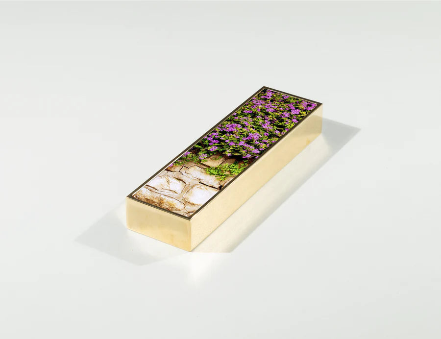 Beauty Mezuzah shown in silver and gold side by side | MitzvahArt