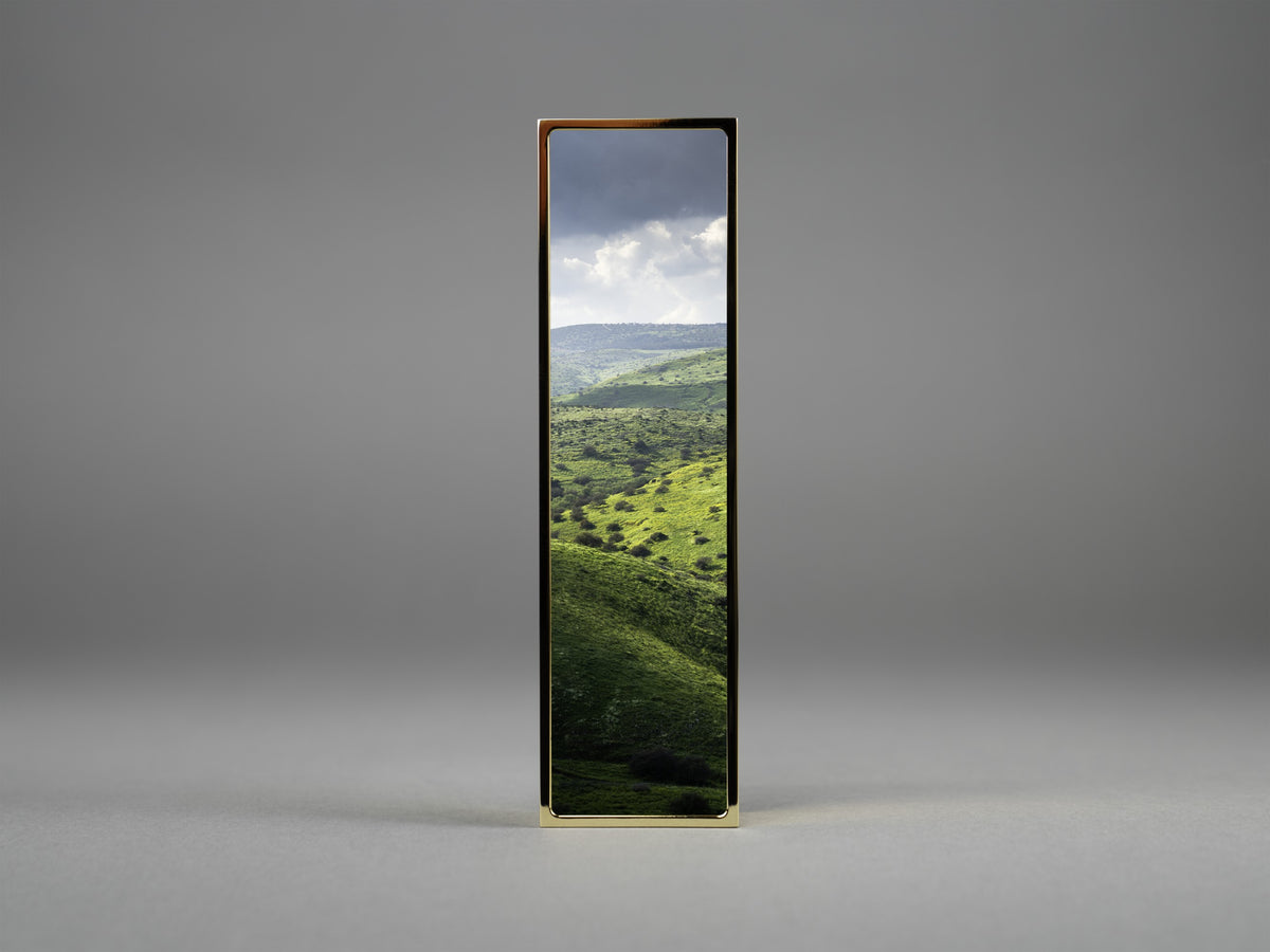 Hills of Arbel Mezuzah, close view of the photographic image | MitzvahArt