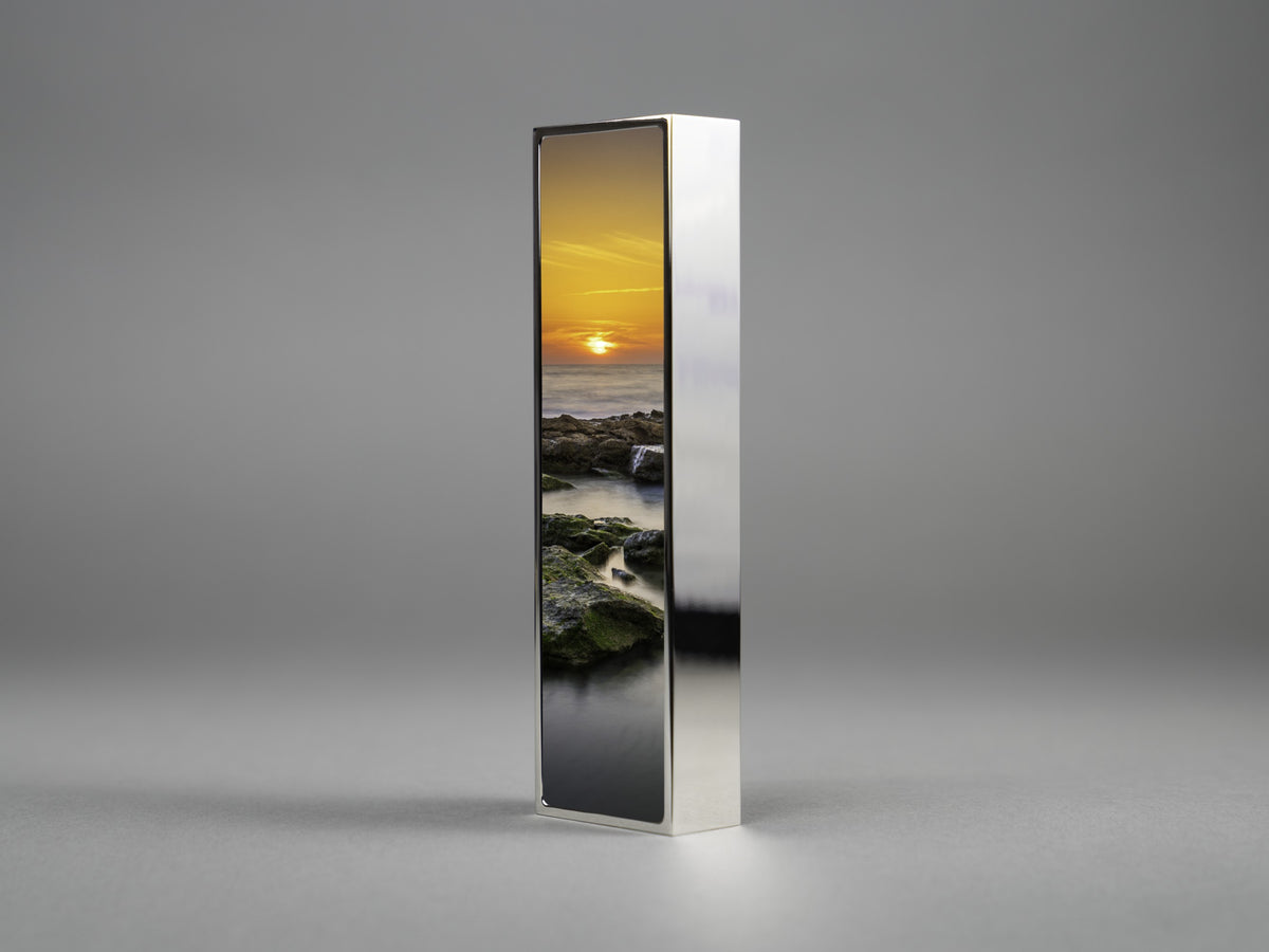 Immersed Mezuzah shown in silver and gold | MitzvahArt