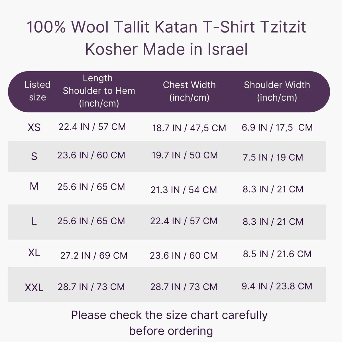Wool V-Neck Tzitzit T-Shirt Hand-spun - Mitzvah Art (4)