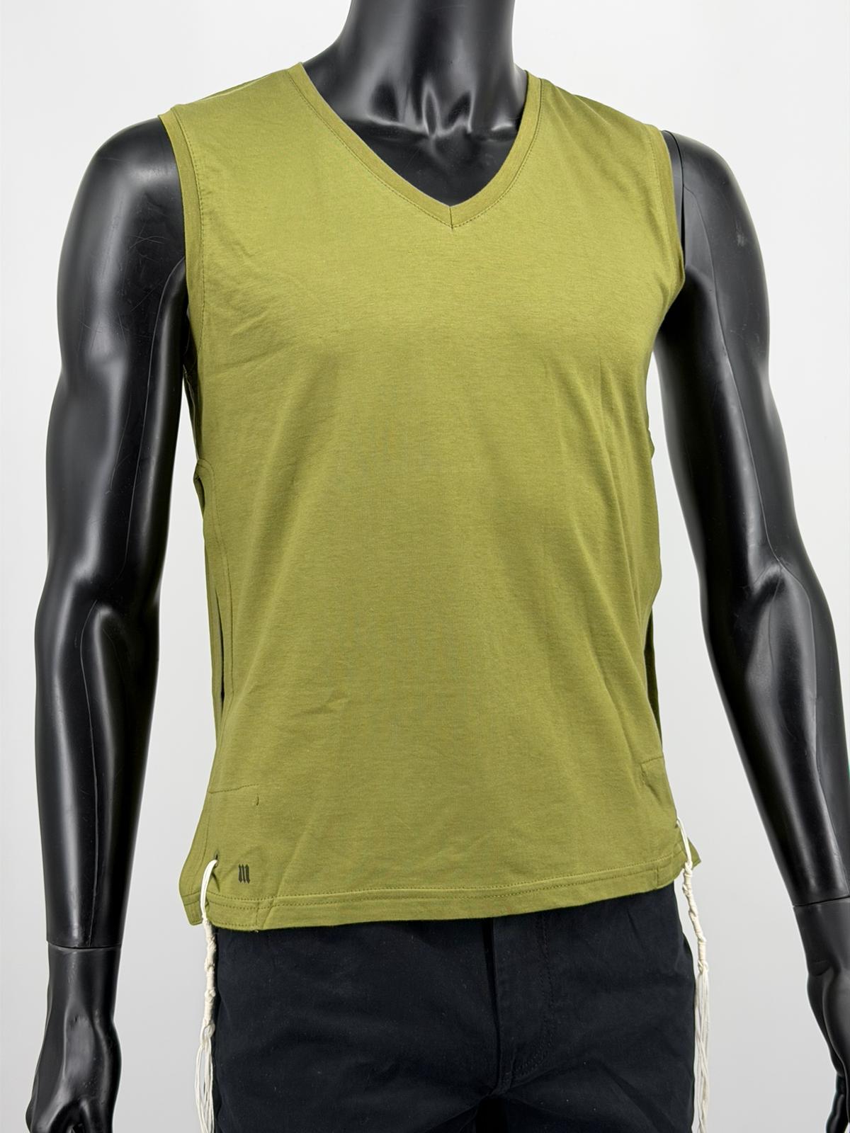 Men Sleeveless Cotton Tzitzit Undershirt - Mitzvah Art (5)