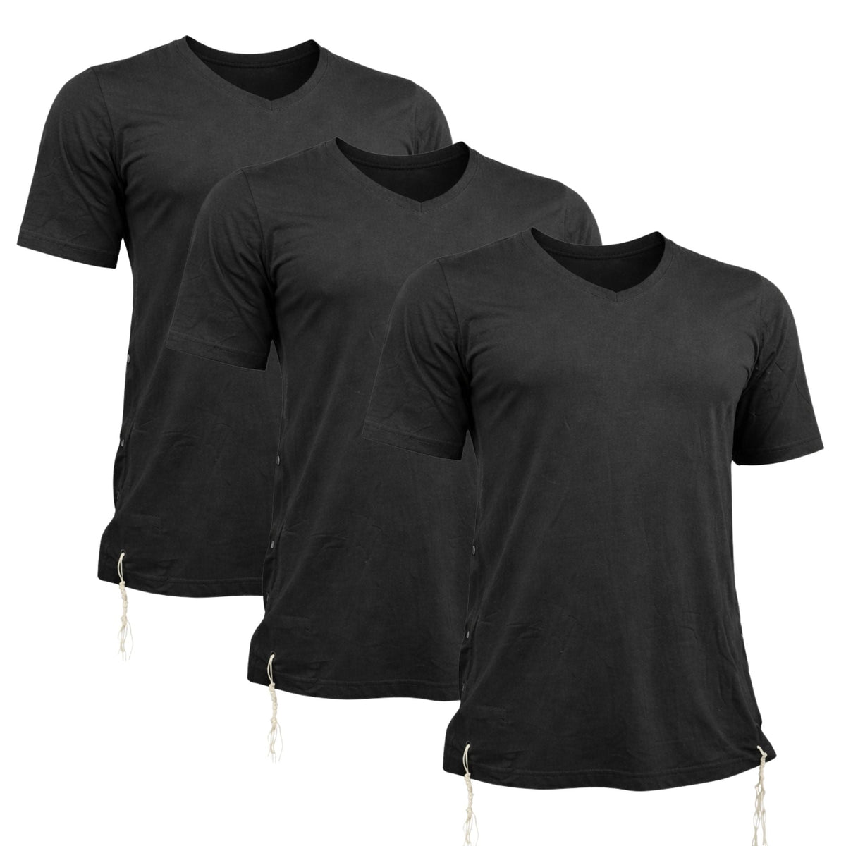 Men Cotton Tzitzit T-Shirt with Sleeves Pack - Mitzvah Art (15)