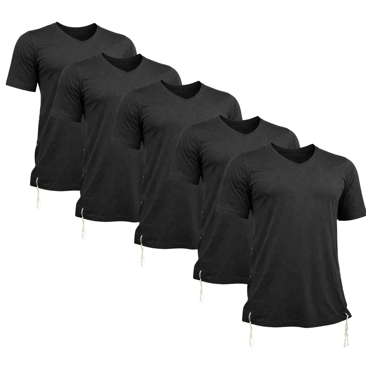Men Cotton Tzitzit T-Shirt with Sleeves Pack - Mitzvah Art (16)