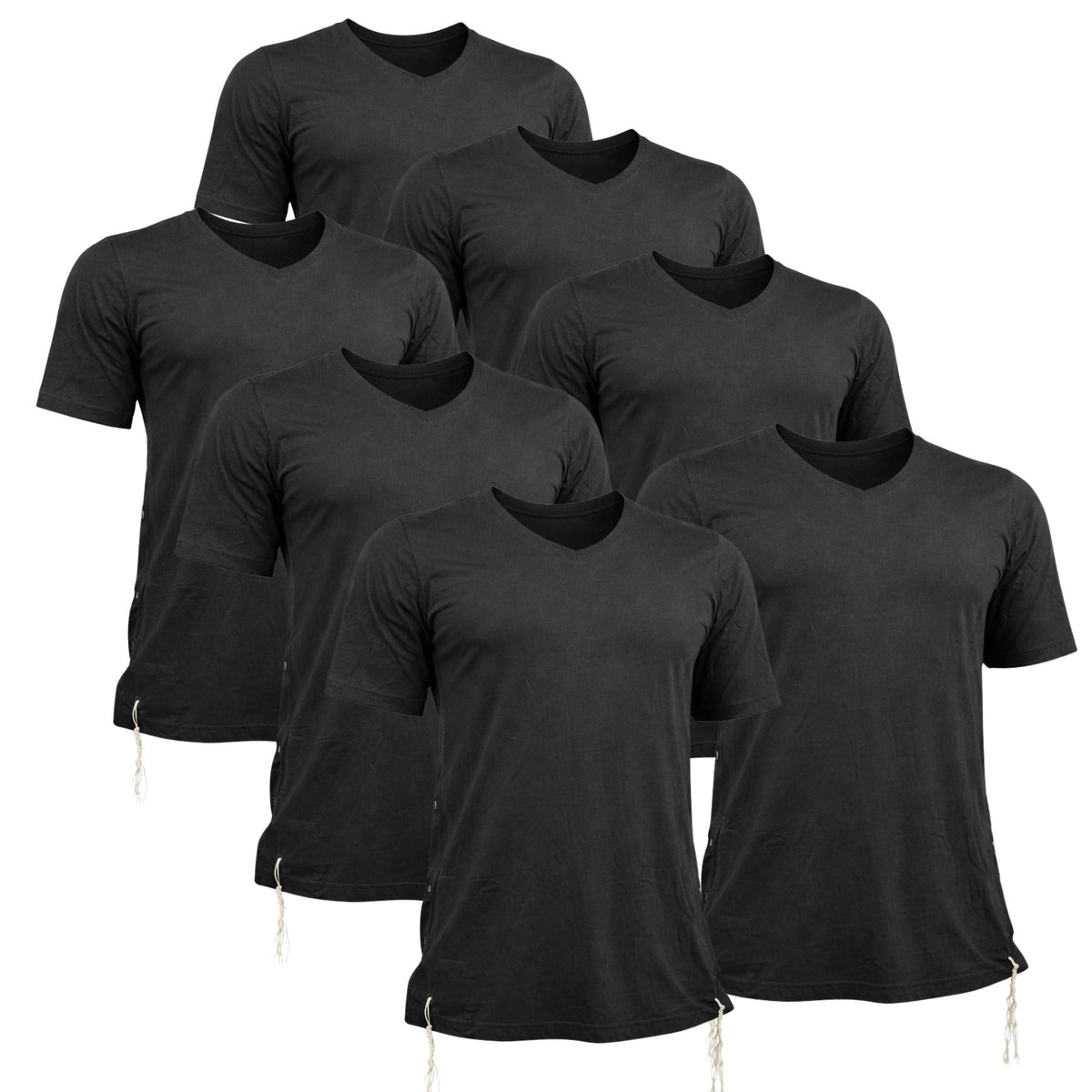 Men Cotton Tzitzit T-Shirt with Sleeves Pack - Mitzvah Art (17)