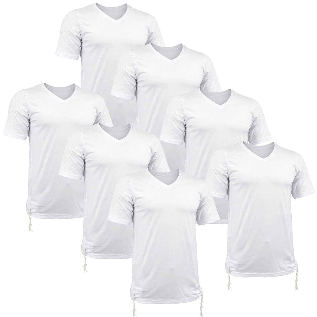 Men Cotton Tzitzit T-Shirt with Sleeves Pack - Mitzvah Art (13)